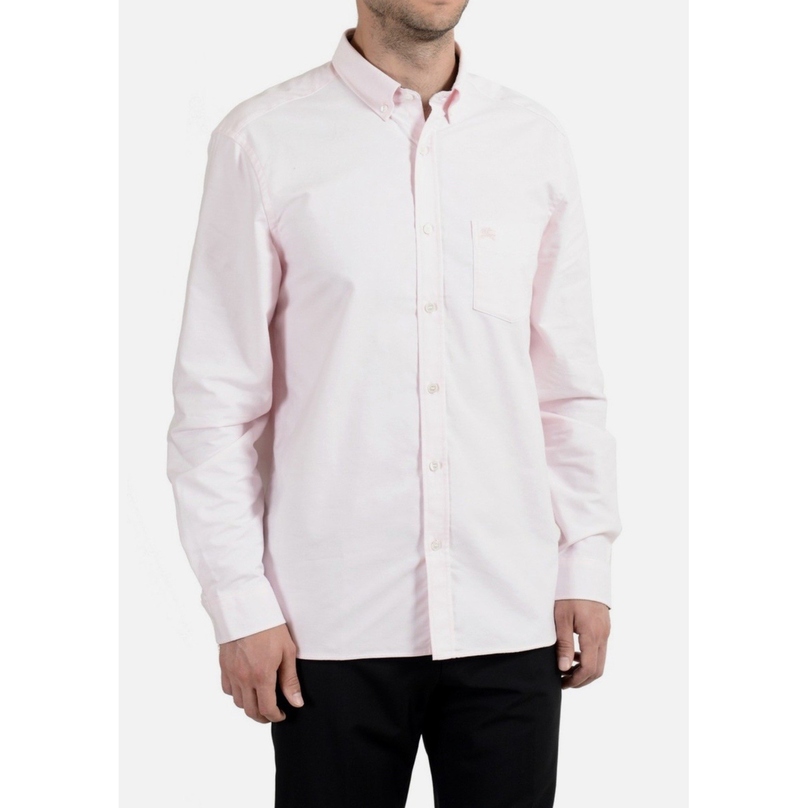 Burberry Men's Light Pink Cotton Long Sleeve Casual Shirt Size Medium